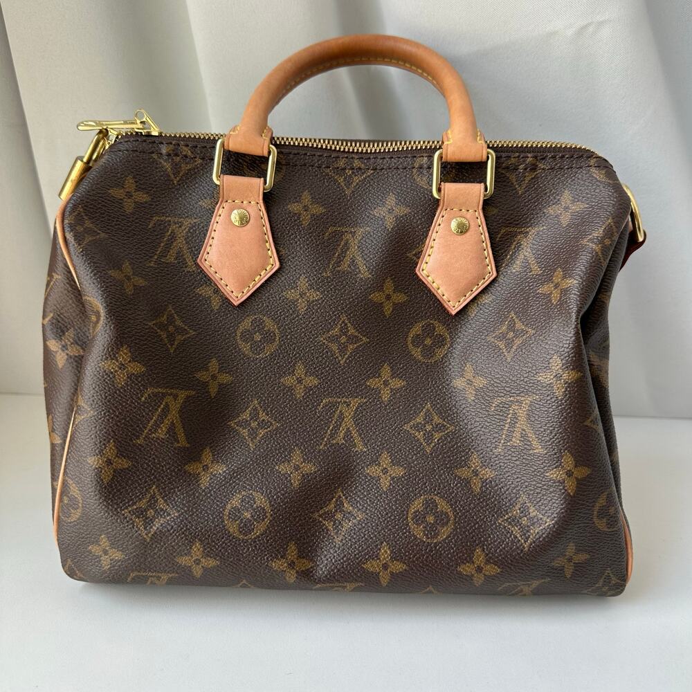 Louis Vuitton Brown Monogram Canvas Speedy with Natural Vachetta Trim - Picture 3 of 16